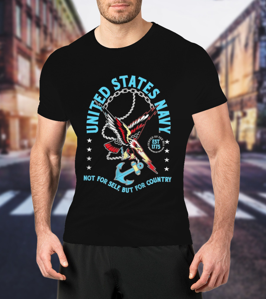 United States Navy Eagle Anchor Established 1775 Not For Self But For Country T-Shirt