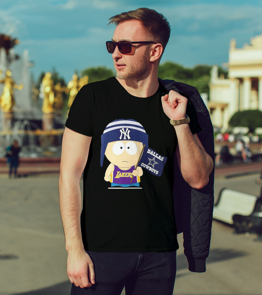 Stan Marsh Lakers Dallas Cowboys Flag Yankees Hat T-Shirt