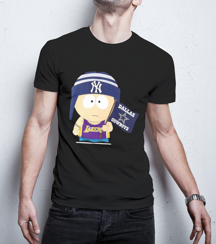 Stan Marsh Lakers Dallas Cowboys Flag Yankees Hat T-Shirt