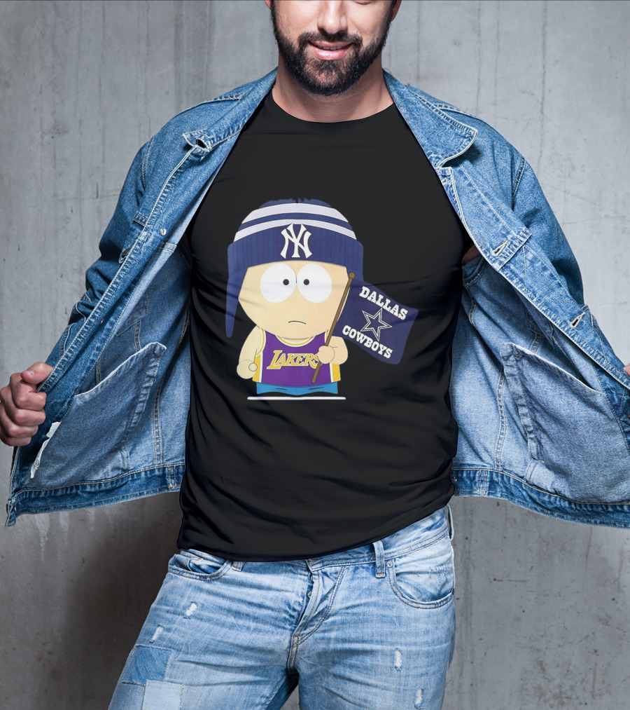 Stan Marsh Lakers Dallas Cowboys Flag Yankees Hat T-Shirt
