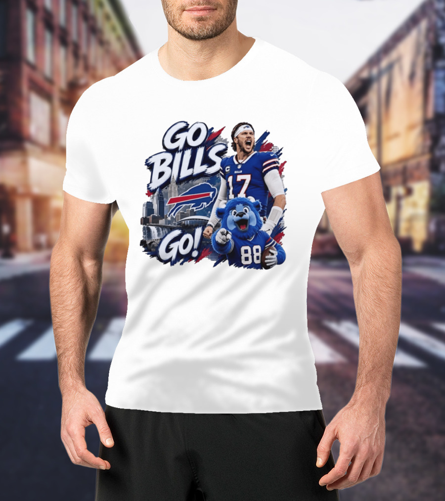 Go Bills Josh Allen Number 17 Buffalo Bills Fan T-Shirt