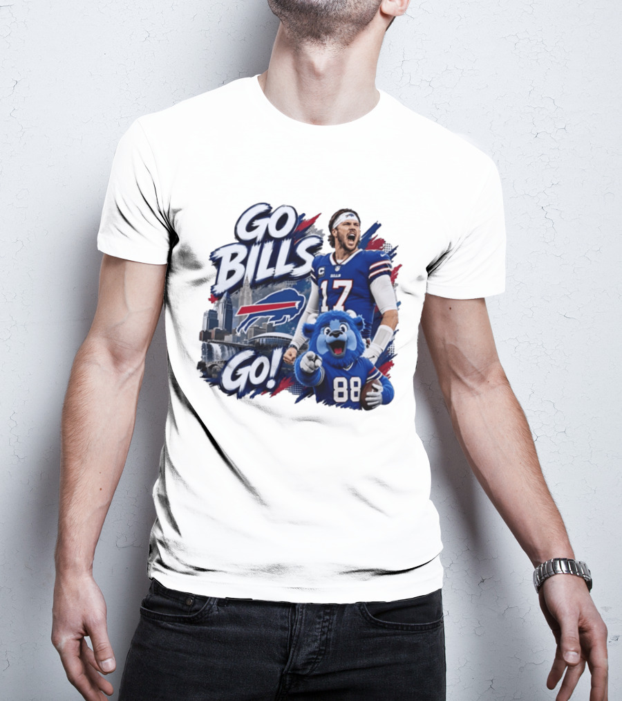 Go Bills Josh Allen Number 17 Buffalo Bills Fan T-Shirt
