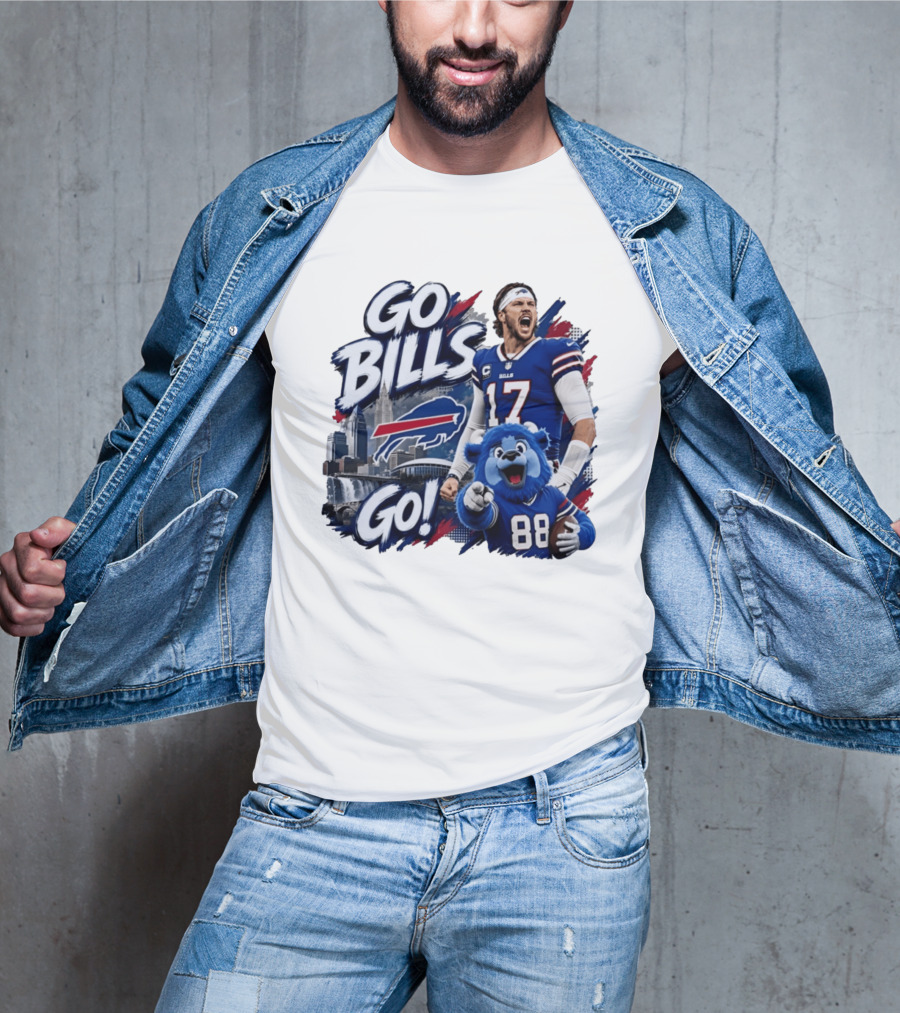 Go Bills Josh Allen Number 17 Buffalo Bills Fan T-Shirt