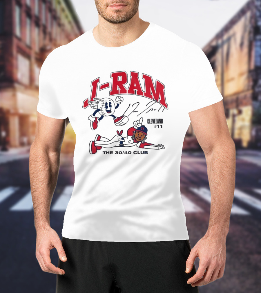 J RAM Jose Ramirez The 30/40 Club Cleveland 11 Baseball T-Shirt
