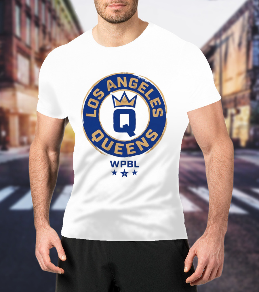 Los Angeles Queens WPBL Women's Professional Basketball League Crest T-Shirt