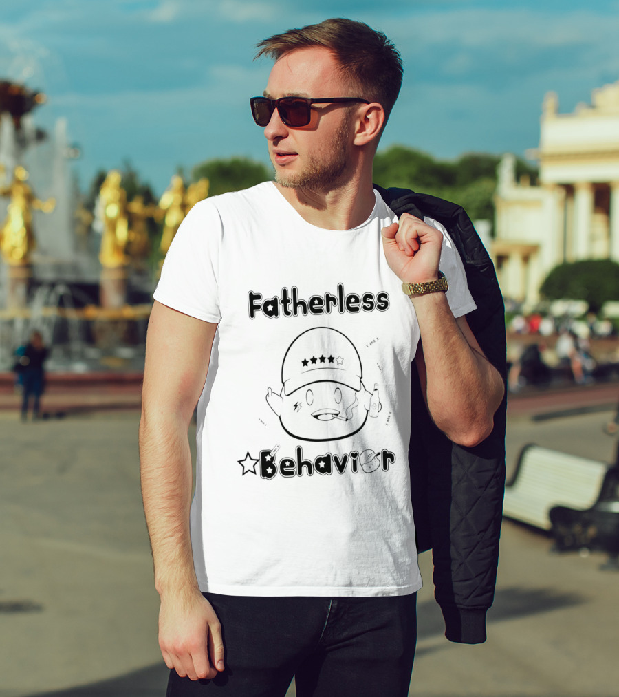 Fatherless Behavior Star Hat Character With Bottle T-Shirt