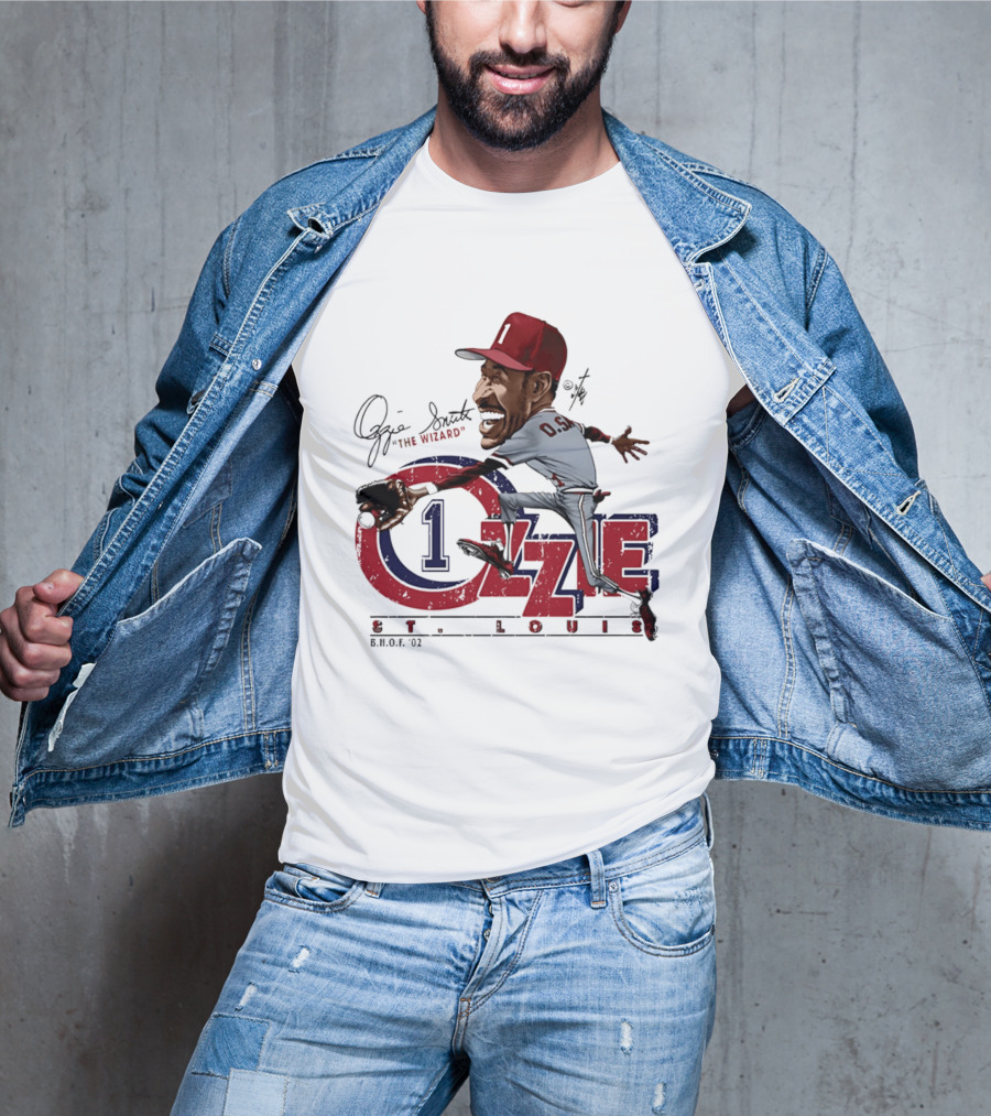 Ozzie Smith St Louis Cardinals Bruce Stark "The Wizard" Collection T-Shirt