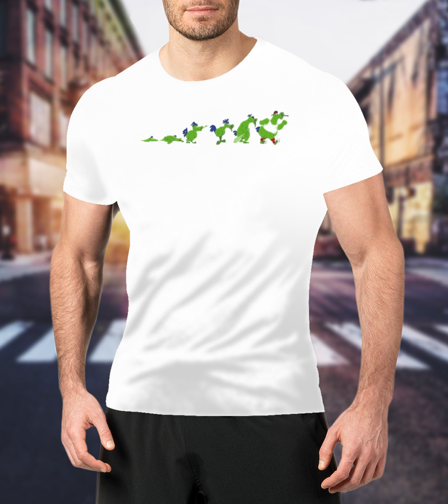 Philadelphia Phillies Phanatic Evolution Chart T-Shirt