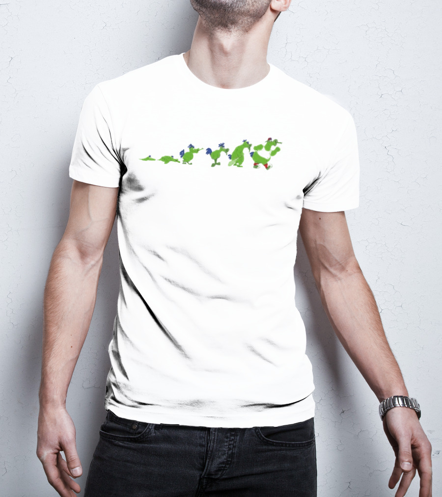 Philadelphia Phillies Phanatic Evolution Chart T-Shirt
