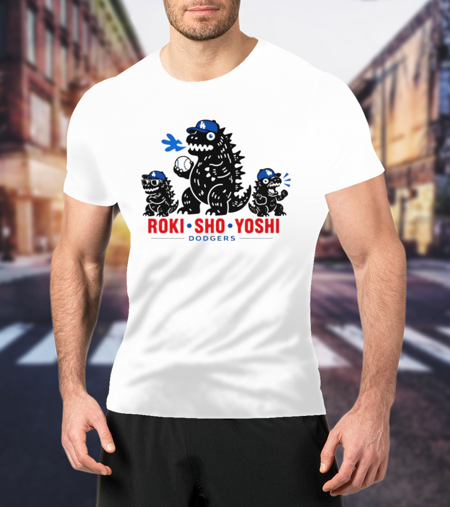 Roki Sho Yoshi Dodgers LA Cap Monsters T-Shirt