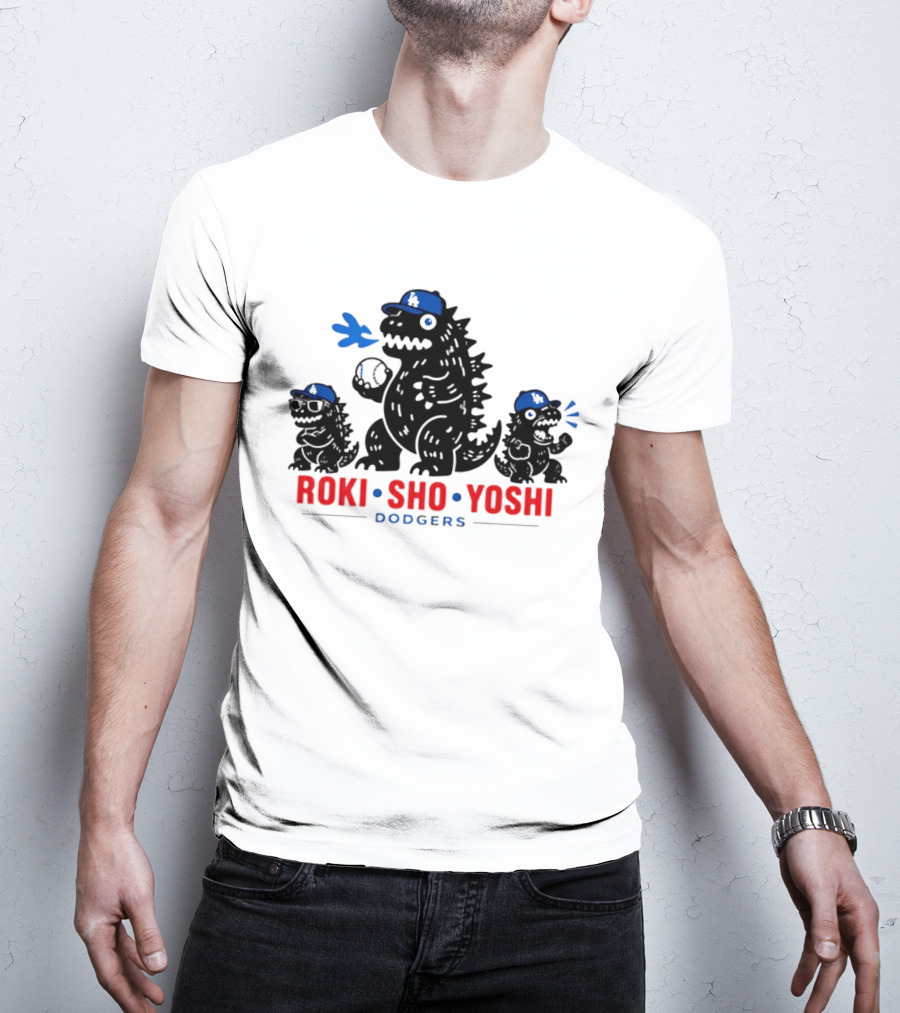 Roki Sho Yoshi Dodgers LA Cap Monsters T-Shirt