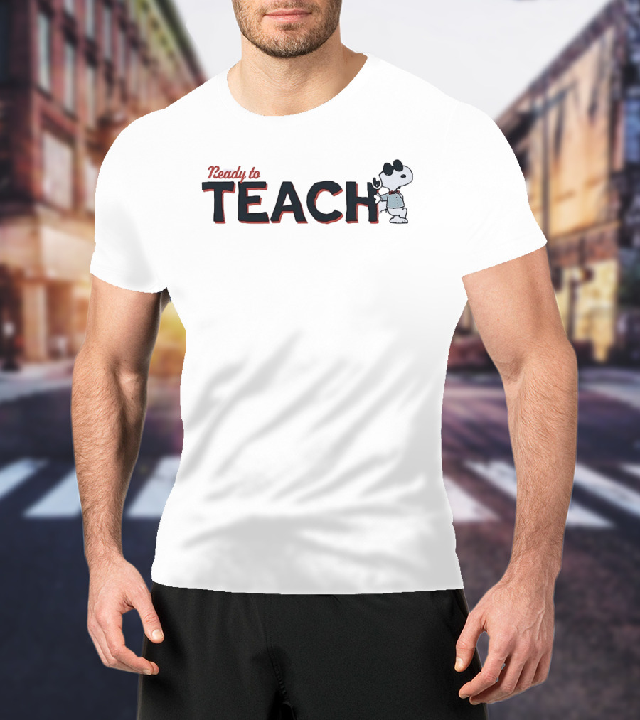Snoopy Ready To Teach With Chalkboard Peanuts T-Shirt