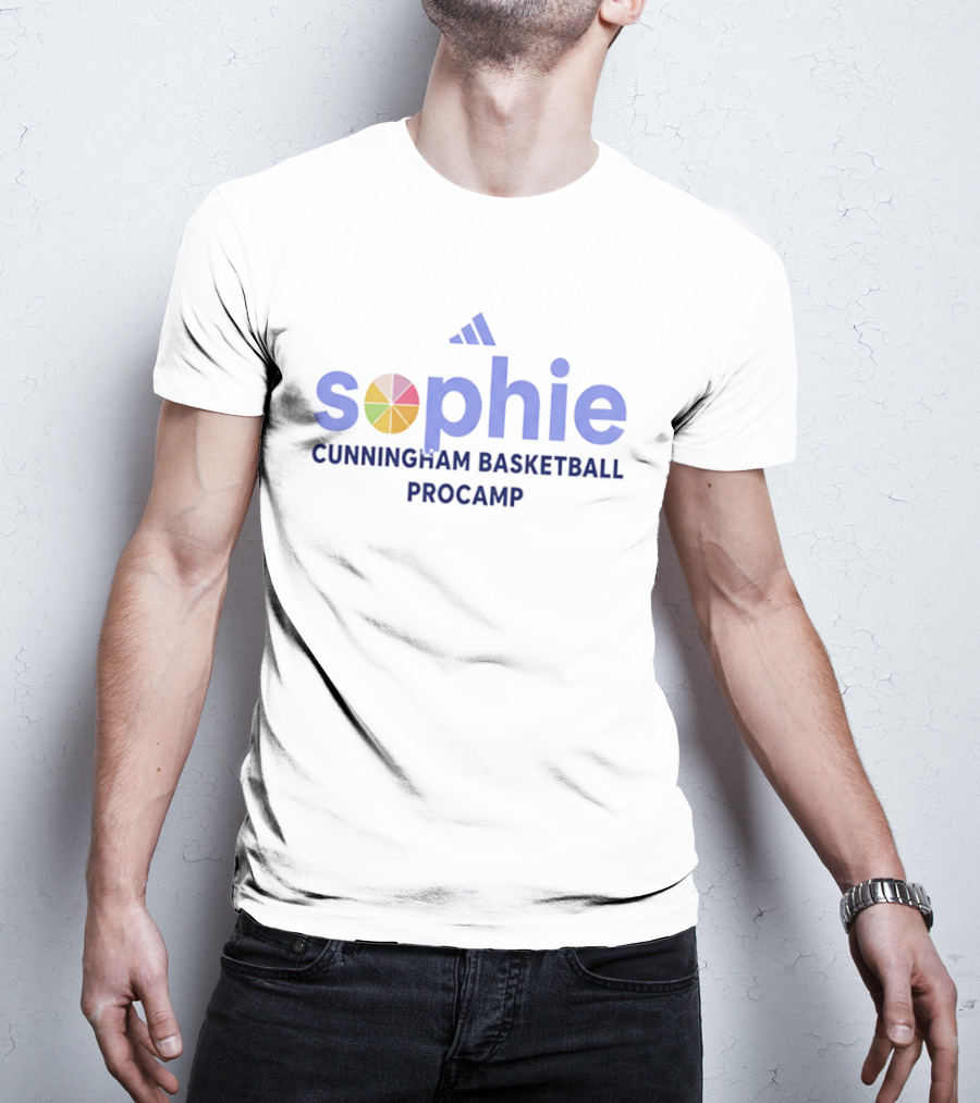 Sophie Cunningham Basketball Procamp Adidas Multi Color Wheel T-Shirt