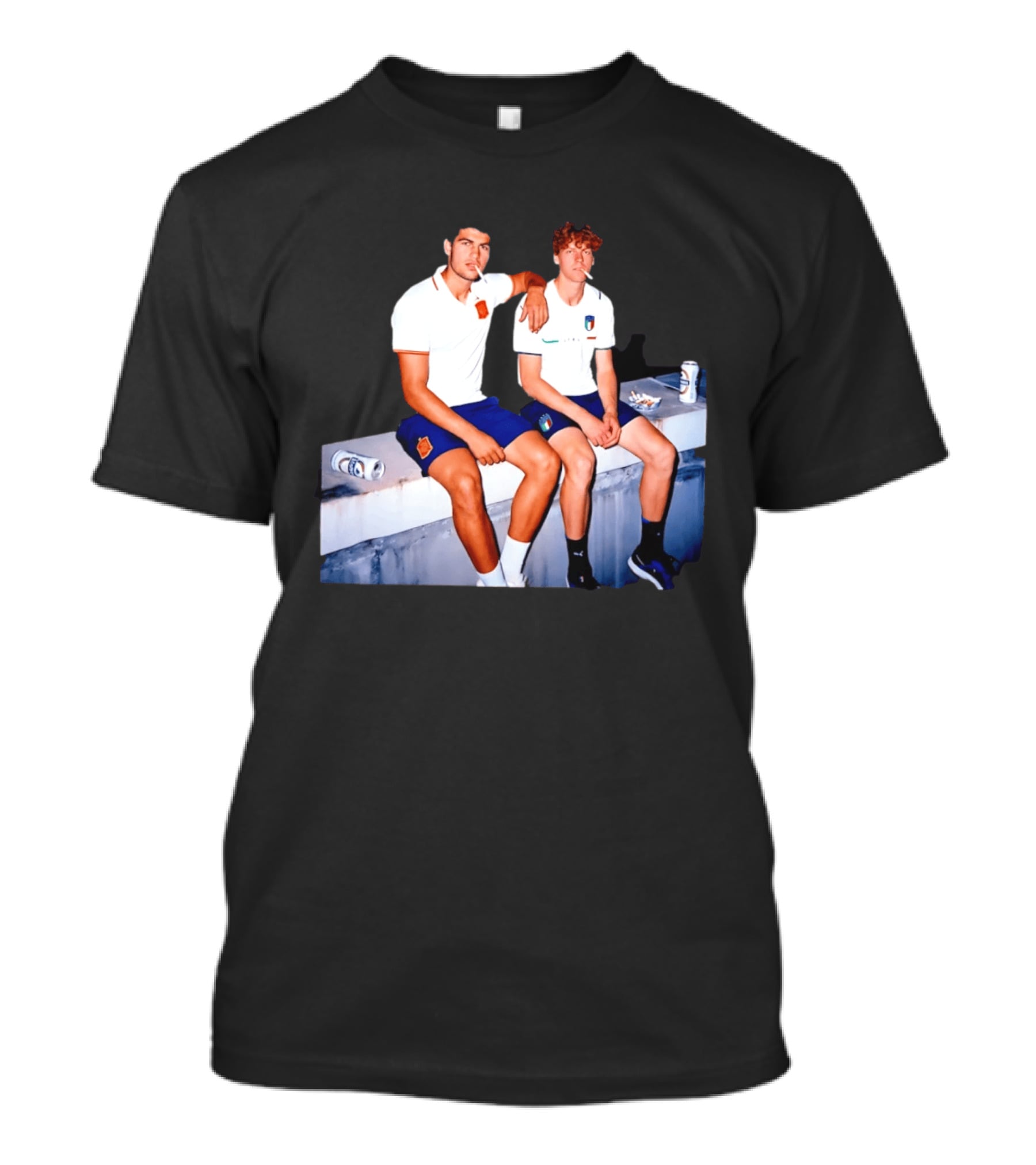 2026 Tennis Spain Italy Carlos Alcaraz Jannik Sinner Smoking T-Shirt