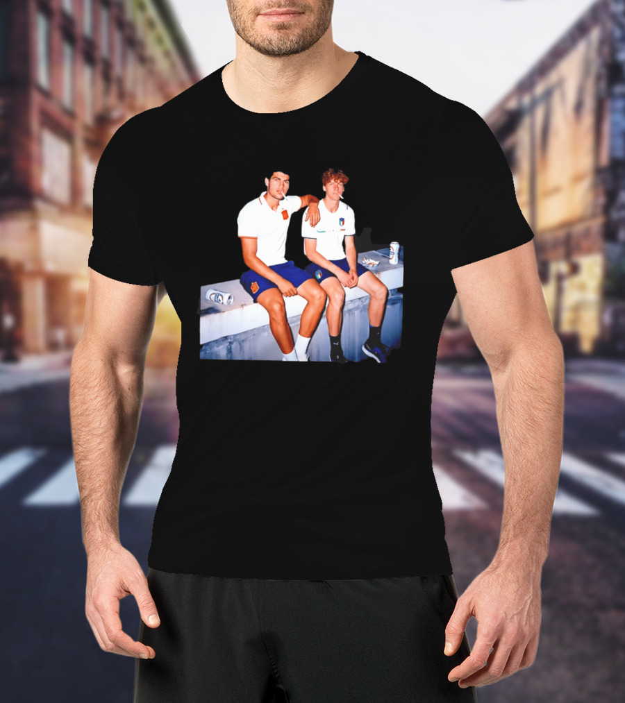 2026 Tennis Spain Italy Carlos Alcaraz Jannik Sinner Smoking T-Shirt