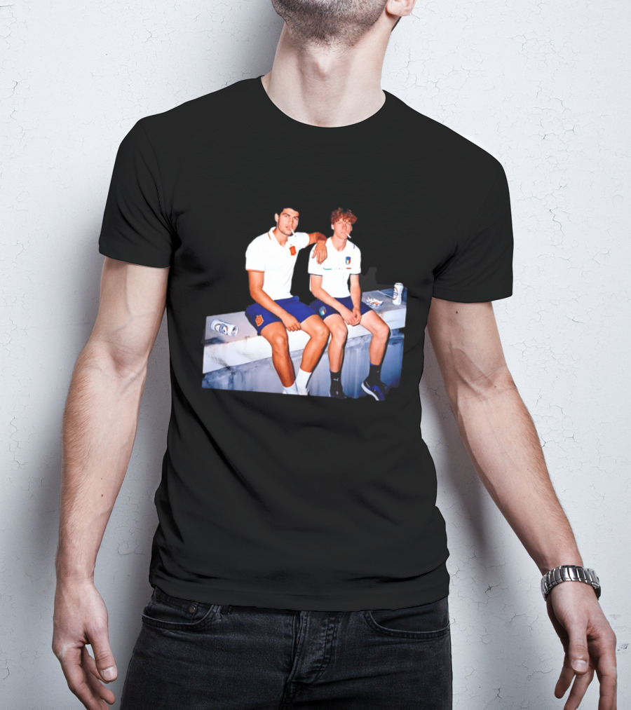 2026 Tennis Spain Italy Carlos Alcaraz Jannik Sinner Smoking T-Shirt