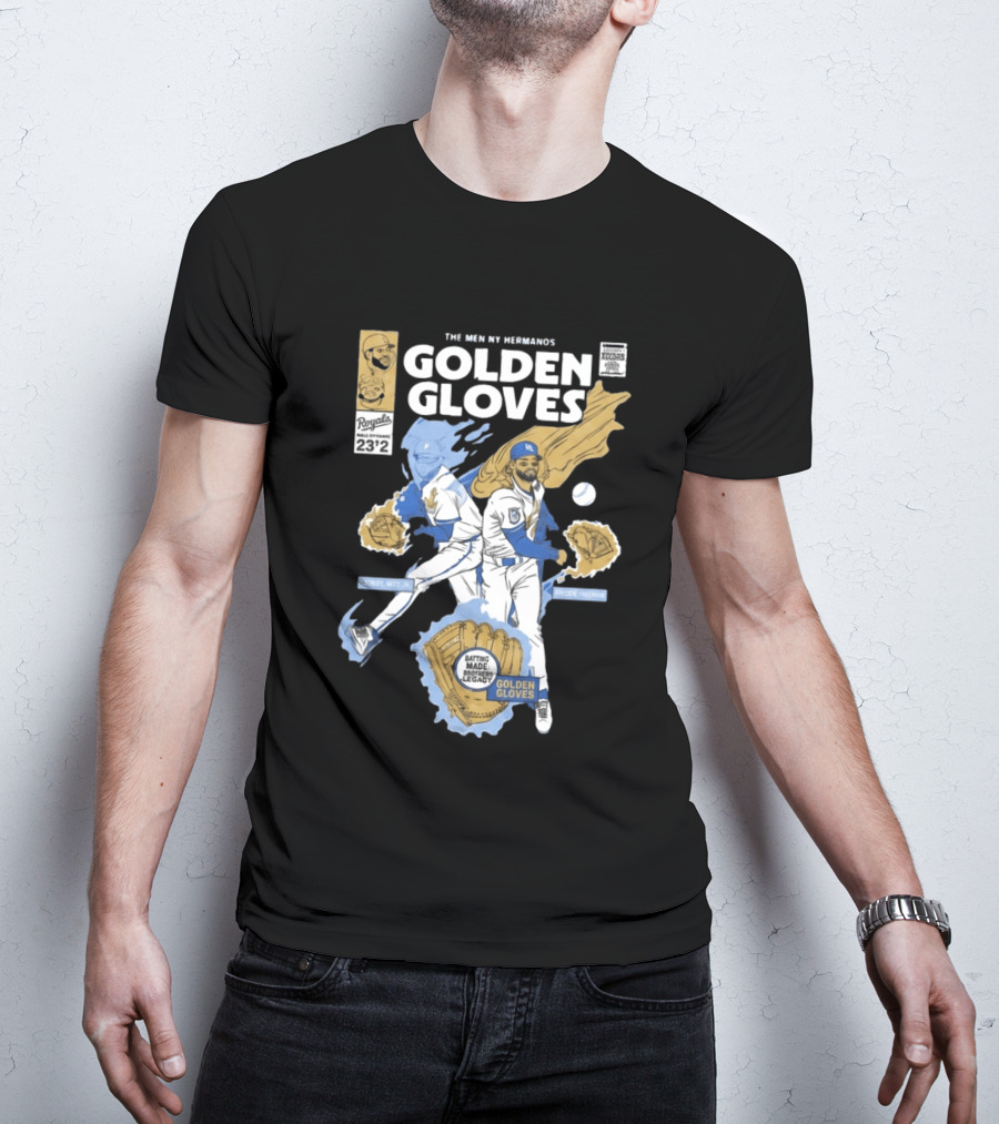 The Meniny Hermanos Royals Hall Of Fame 2026 Golden Gloves Bobby Witt Jr Freddie Freeman T-Shirt