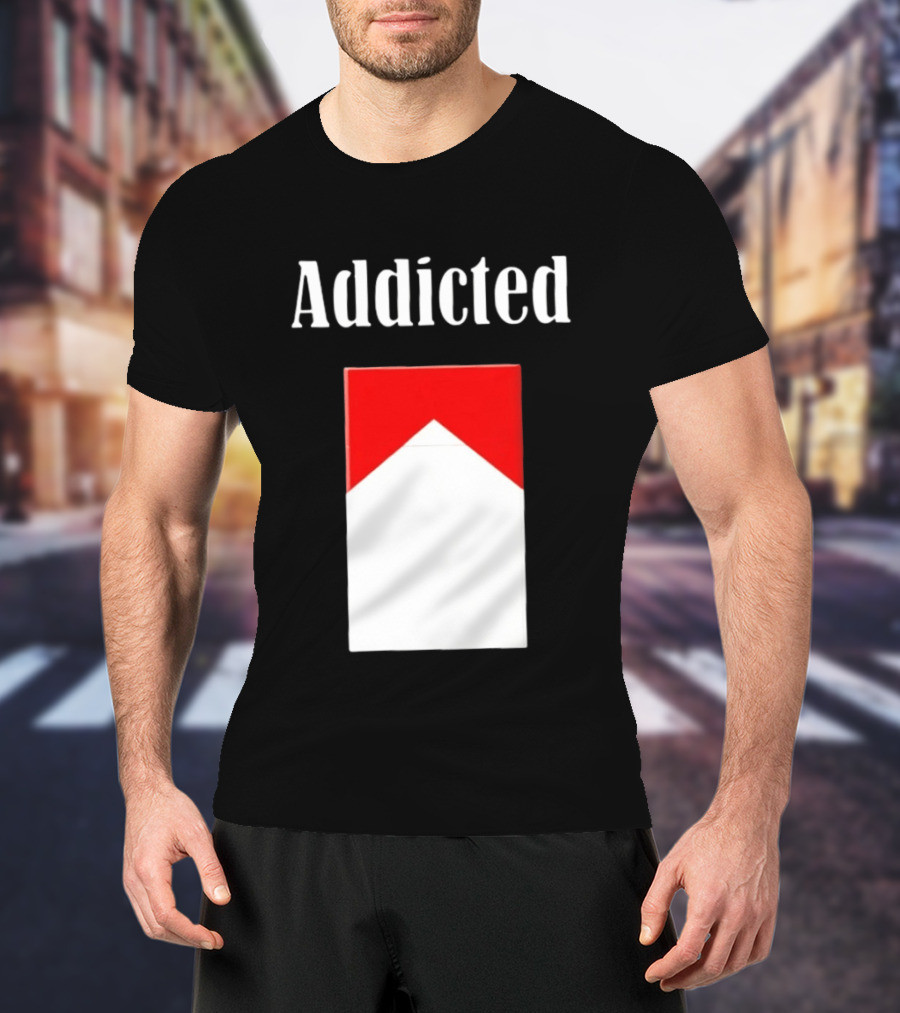 Addicted Cigarette Pack Minimalist Marlboro T-Shirt