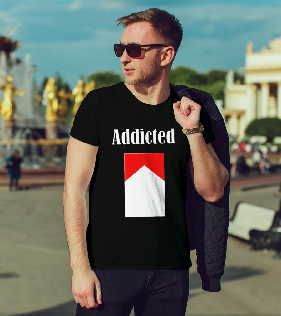 Addicted Cigarette Pack Minimalist Marlboro T-Shirt
