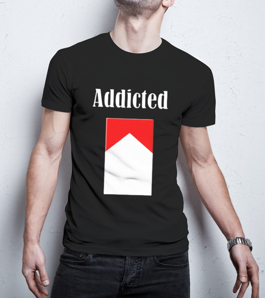 Addicted Cigarette Pack Minimalist Marlboro T-Shirt