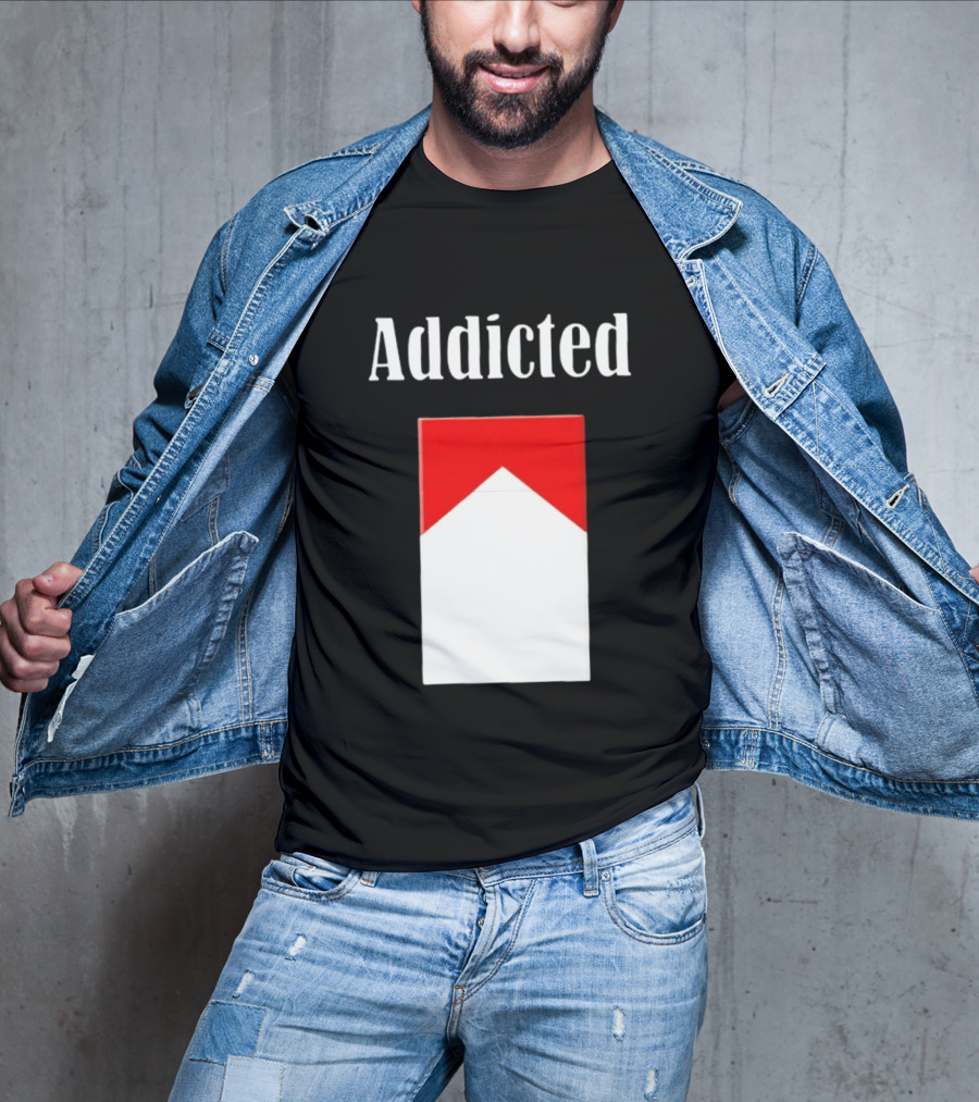 Addicted Cigarette Pack Minimalist Marlboro T-Shirt