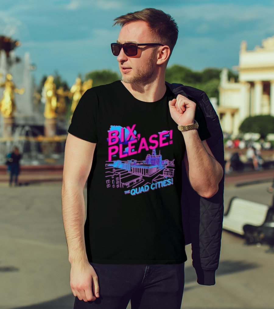 Bix Please The Quad Cities Skyline Retro Aesthetic T-Shirt