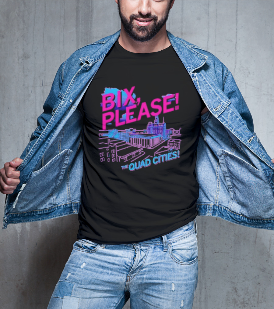 Bix Please The Quad Cities Skyline Retro Aesthetic T-Shirt