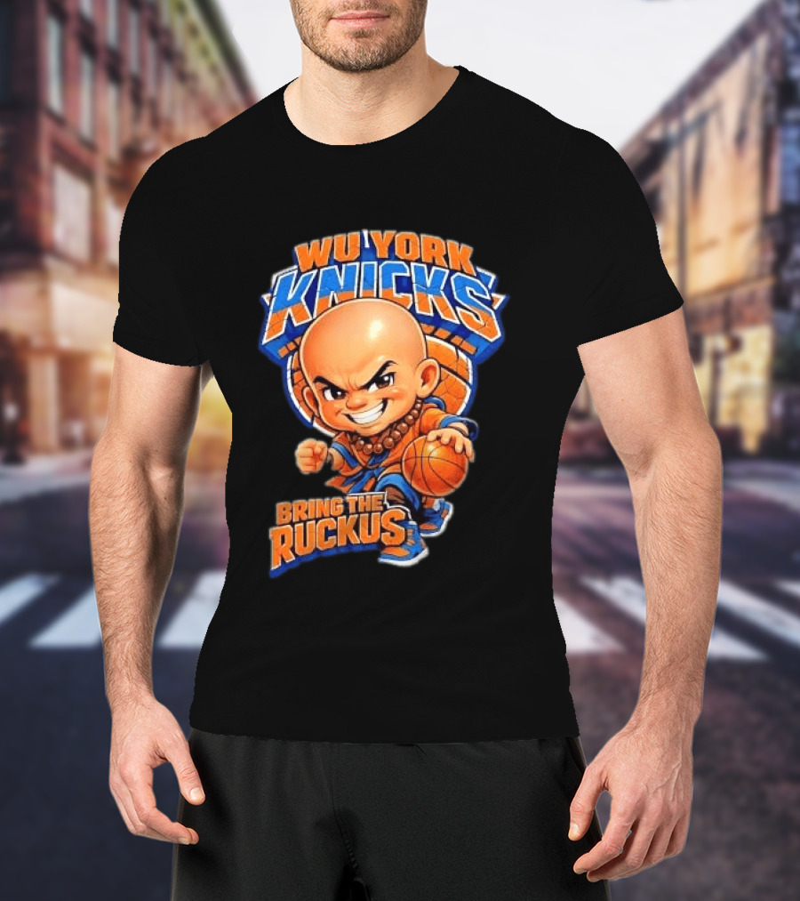 Wu York Knicks Bring The Ruckus Basketball Shaolin Monastic T-Shirt