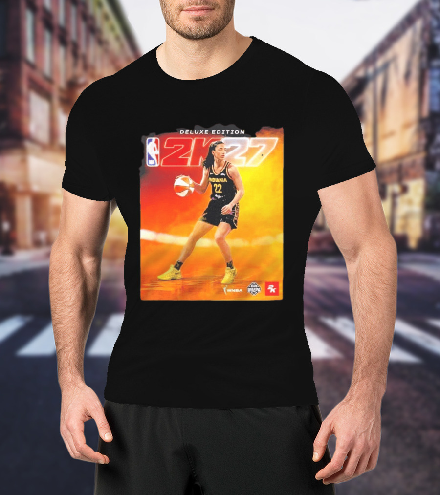 WNBA Caitlin Clark Indiana Fever NBA 2K27 Deluxe Edition Cover Athlete T-Shirt
