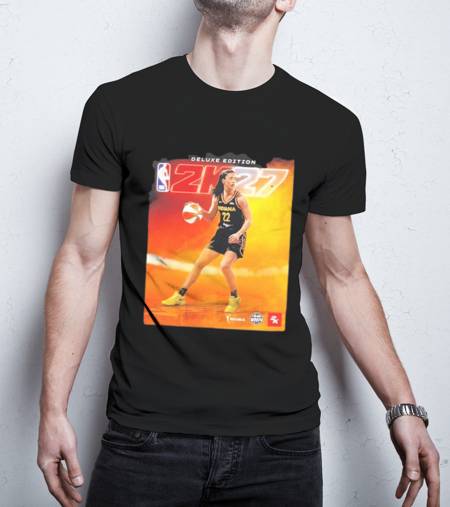 WNBA Caitlin Clark Indiana Fever NBA 2K27 Deluxe Edition Cover Athlete T-Shirt