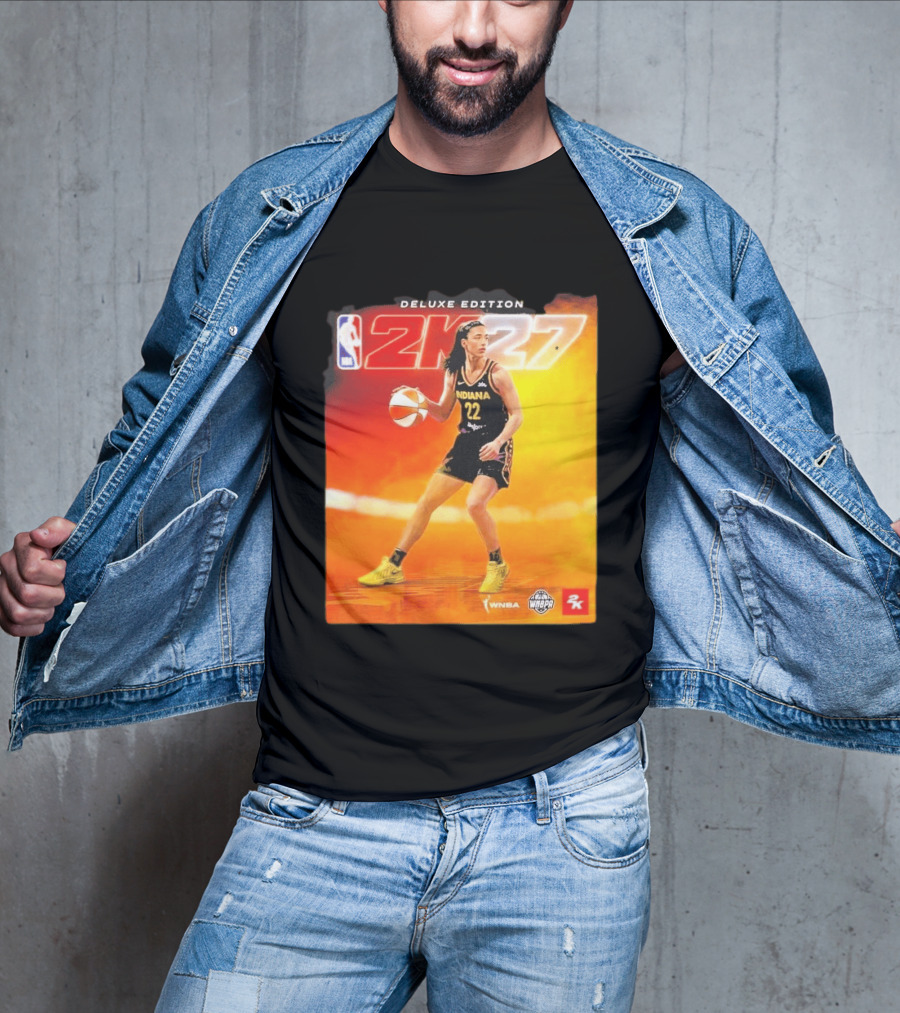 WNBA Caitlin Clark Indiana Fever NBA 2K27 Deluxe Edition Cover Athlete T-Shirt