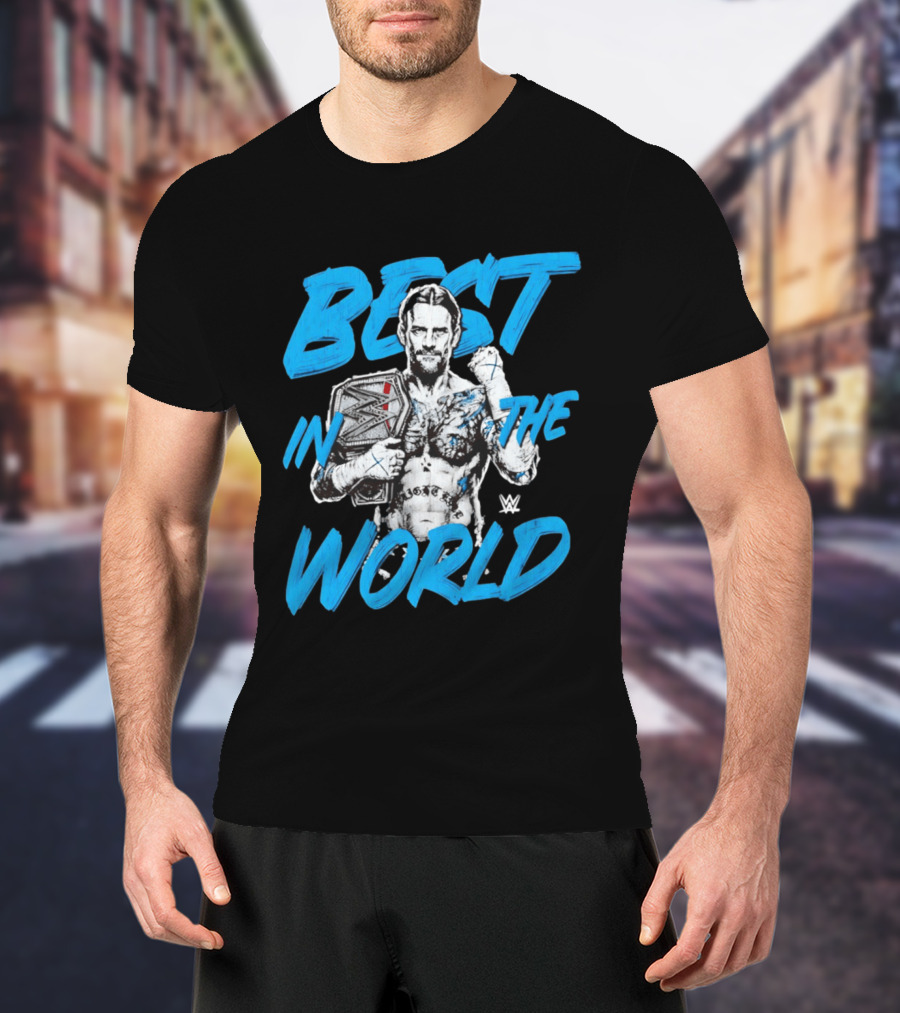 CM Punk Best In The World WWE Champion Sketch T-Shirt