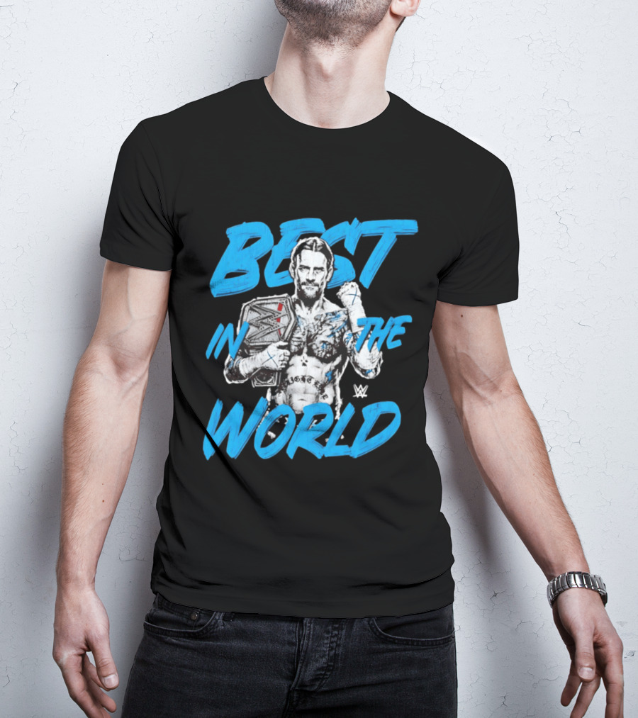 CM Punk Best In The World WWE Champion Sketch T-Shirt