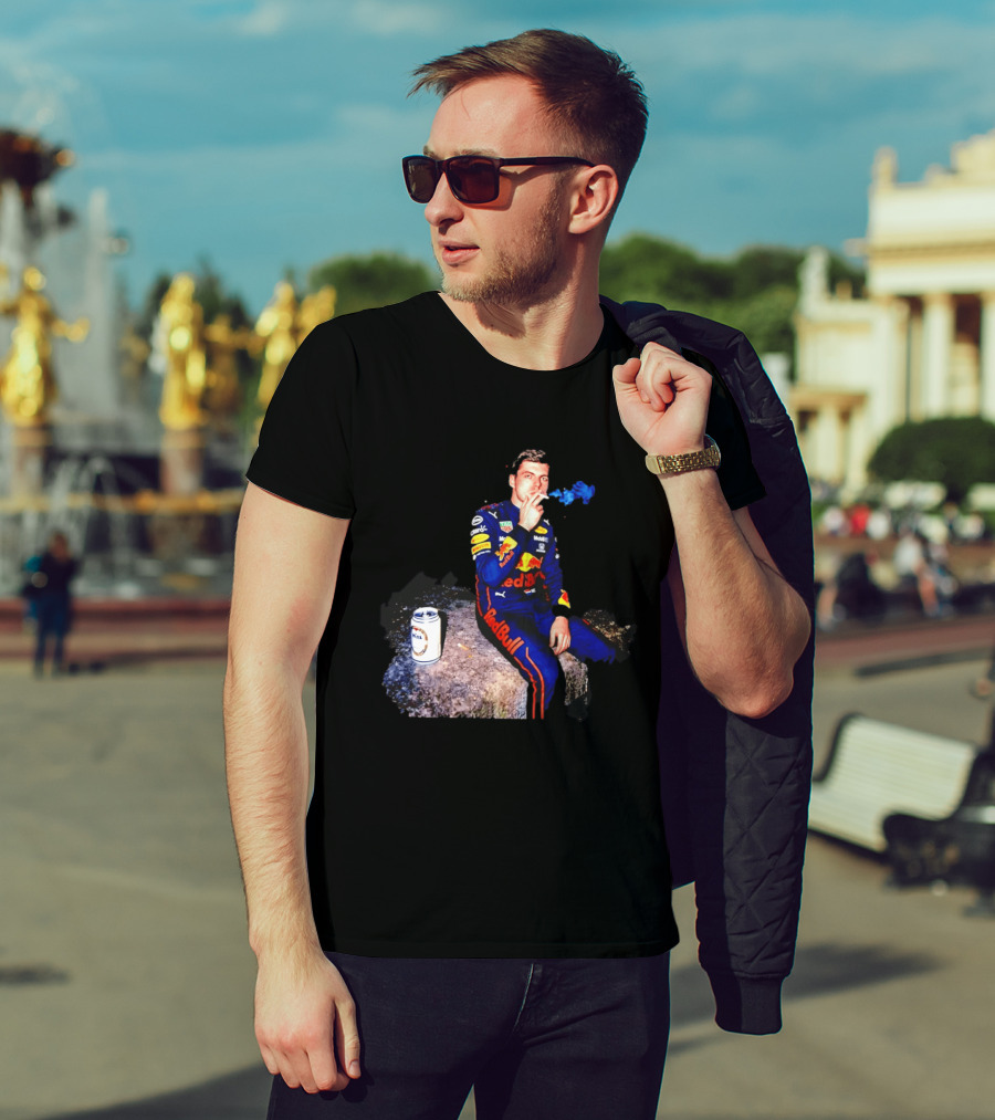 Max Verstappen Red Bull Racing Formula 1 Driver Smoking Racing Suit T-Shirt