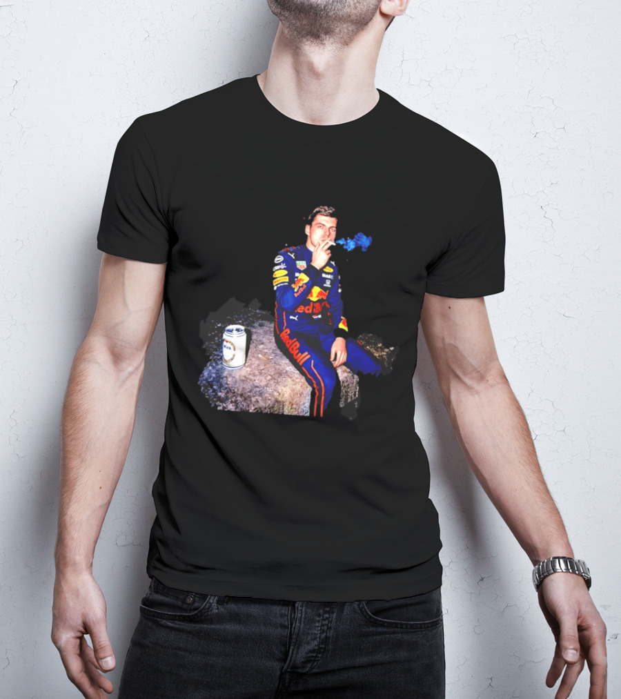 Max Verstappen Red Bull Racing Formula 1 Driver Smoking Racing Suit T-Shirt