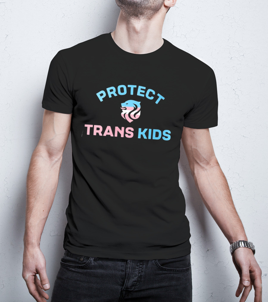 Protect Trans Kids Lion With Pink Blue Colors Megan Rapinoe T-Shirt