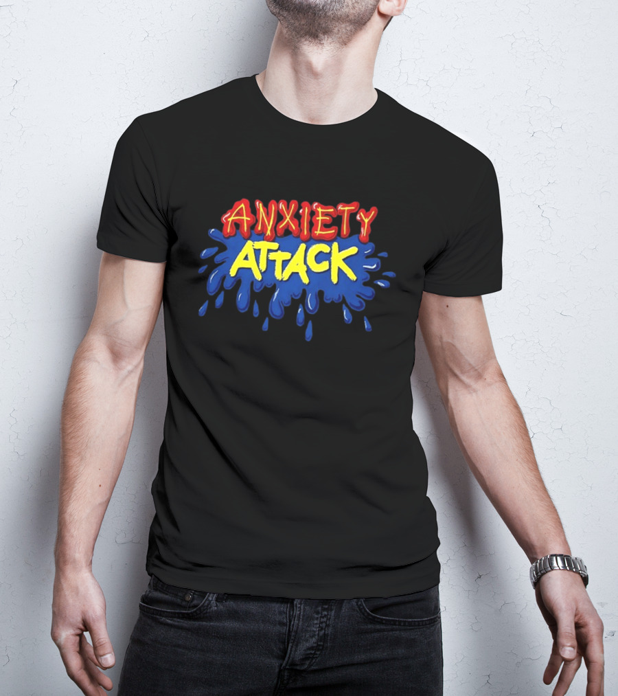 Anxiety Attack Mental Health Awareness Cartoon T-Shirt
