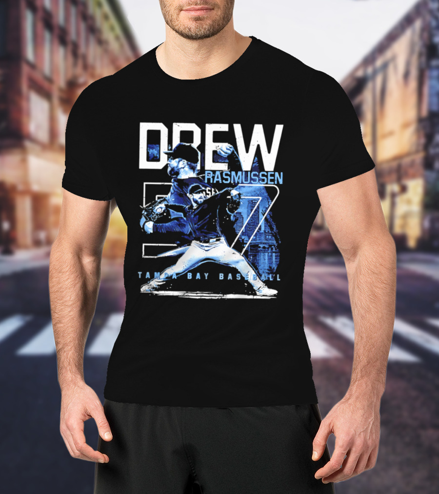 Drew Rasmussen 57 Tampa Bay Baseball T-Shirt