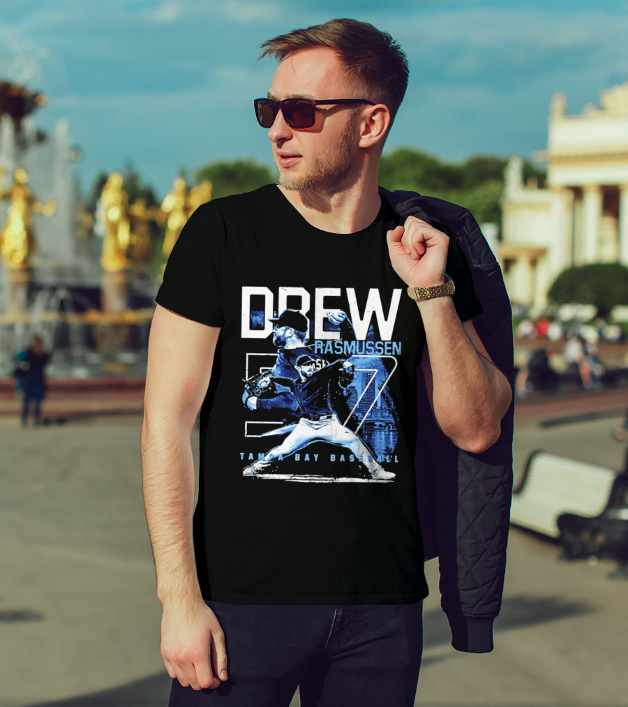 Drew Rasmussen 57 Tampa Bay Baseball T-Shirt