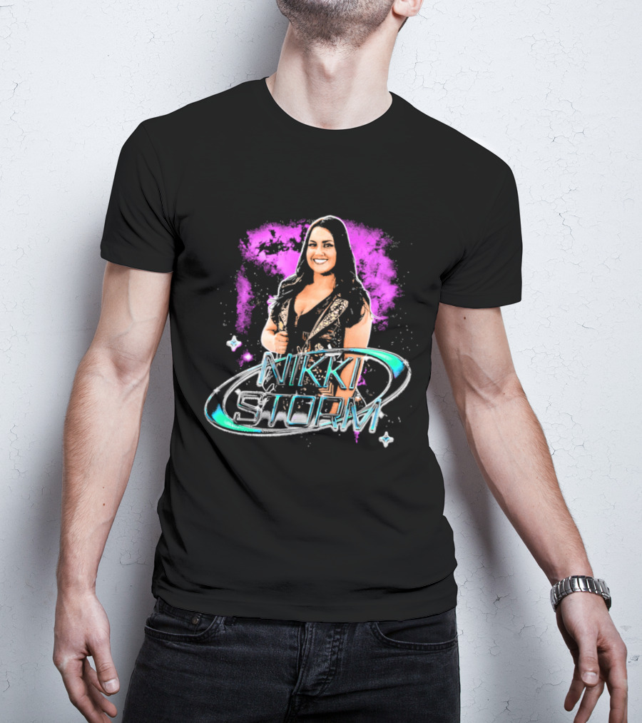 Nikki Storm Wrestling Pink And Teal Comic T-Shirt