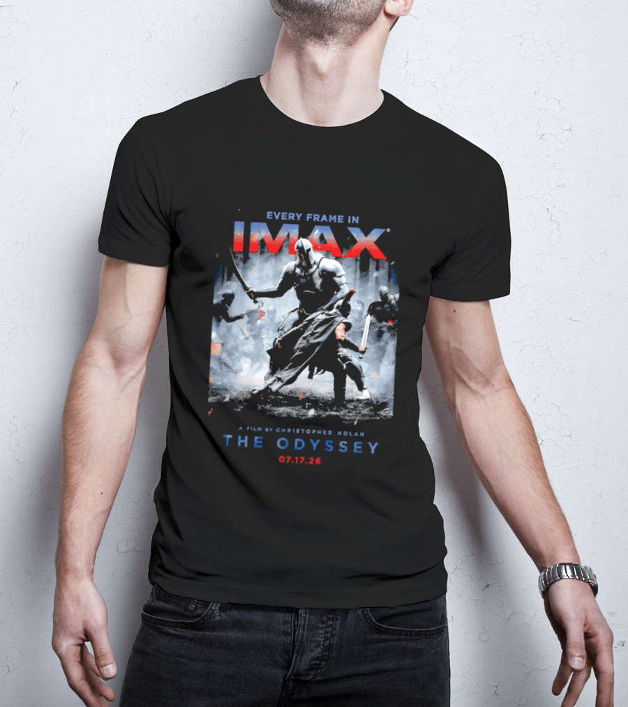 Every Frame In IMAX A Film By Christopher Nolan The Odyssey 07.17.26 T-Shirt