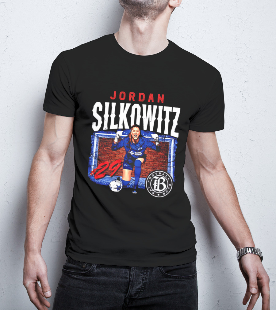 Jordan Silkowitz Bay Football Club #29 Soccer Player T-Shirt