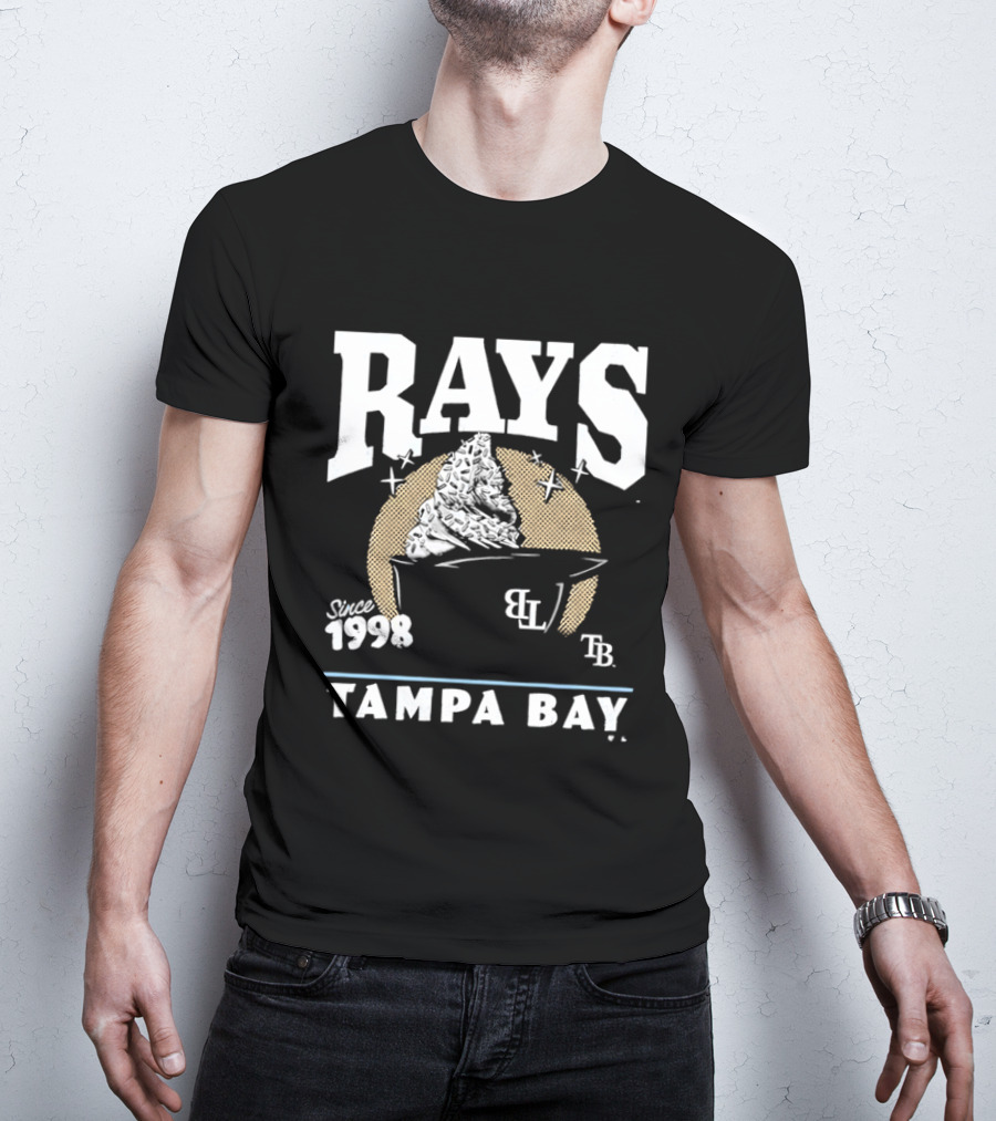 Rays Since 1998 Tampa Bay TB BL Ice Cream Baseball Helmet T-Shirt