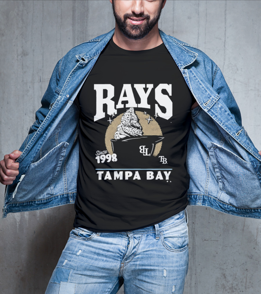 Rays Since 1998 Tampa Bay TB BL Ice Cream Baseball Helmet T-Shirt