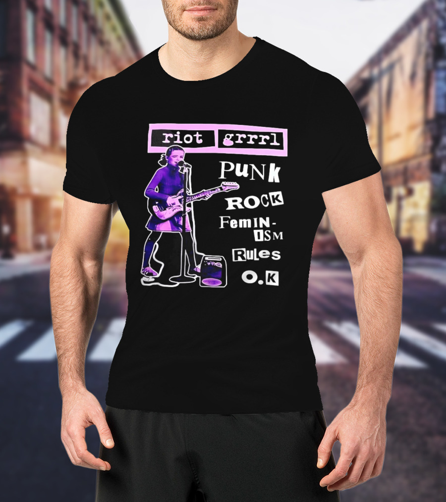 Riot Grrrl Punk Rock Feminism Rules OK T-Shirt