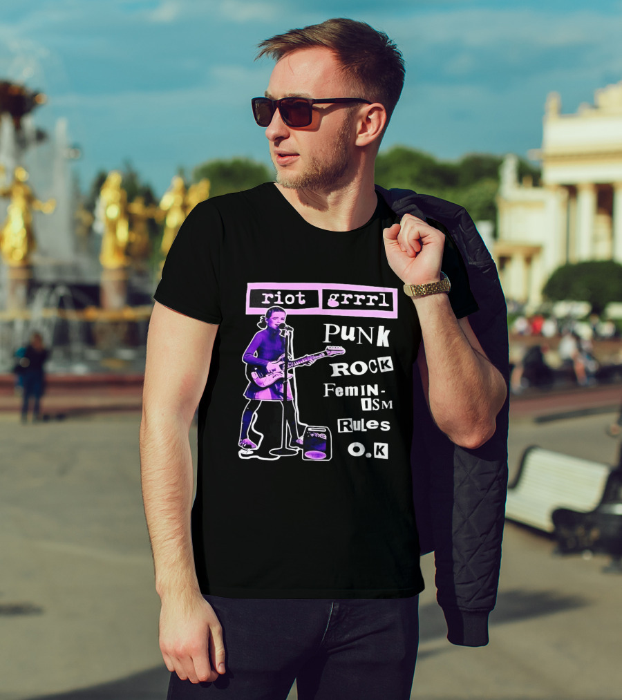 Riot Grrrl Punk Rock Feminism Rules OK T-Shirt