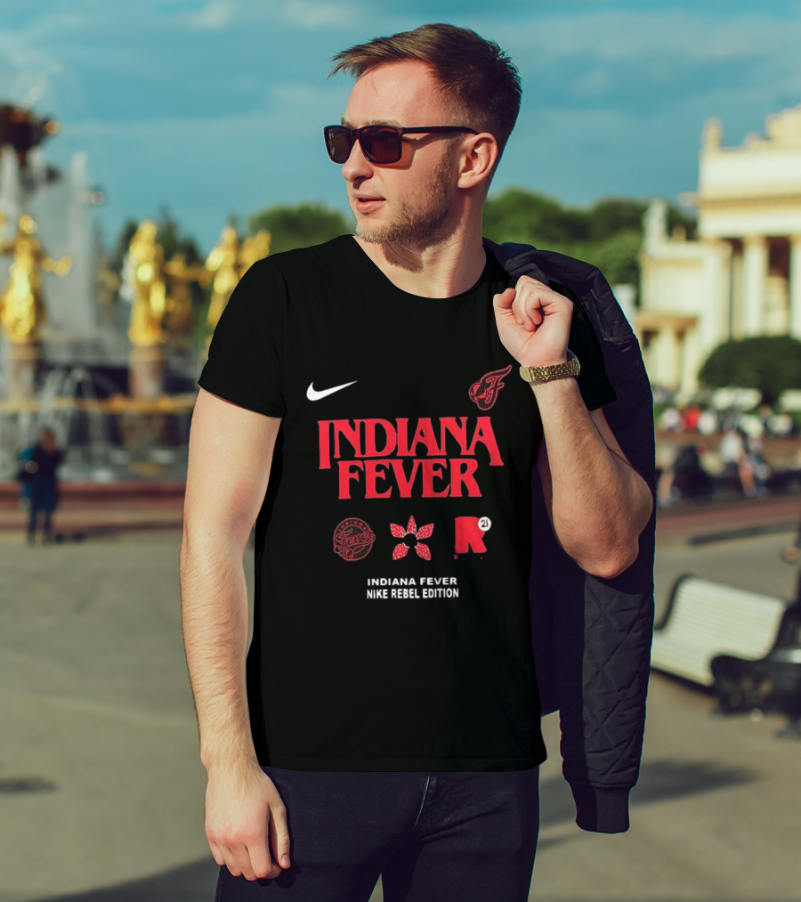 Nike Indiana Fever Rebel Edition Stranger Things Inspired 2 Sided T-Shirt