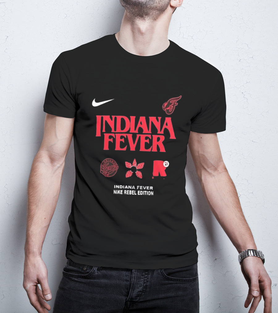 Nike Indiana Fever Rebel Edition Stranger Things Inspired 2 Sided T-Shirt