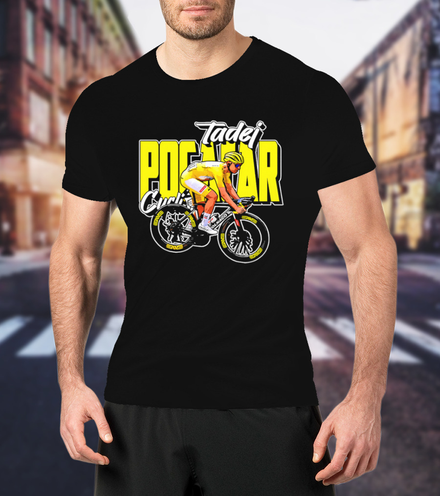 Tadej Pogacar Cycling Yellow Jersey Race Champion T-Shirt