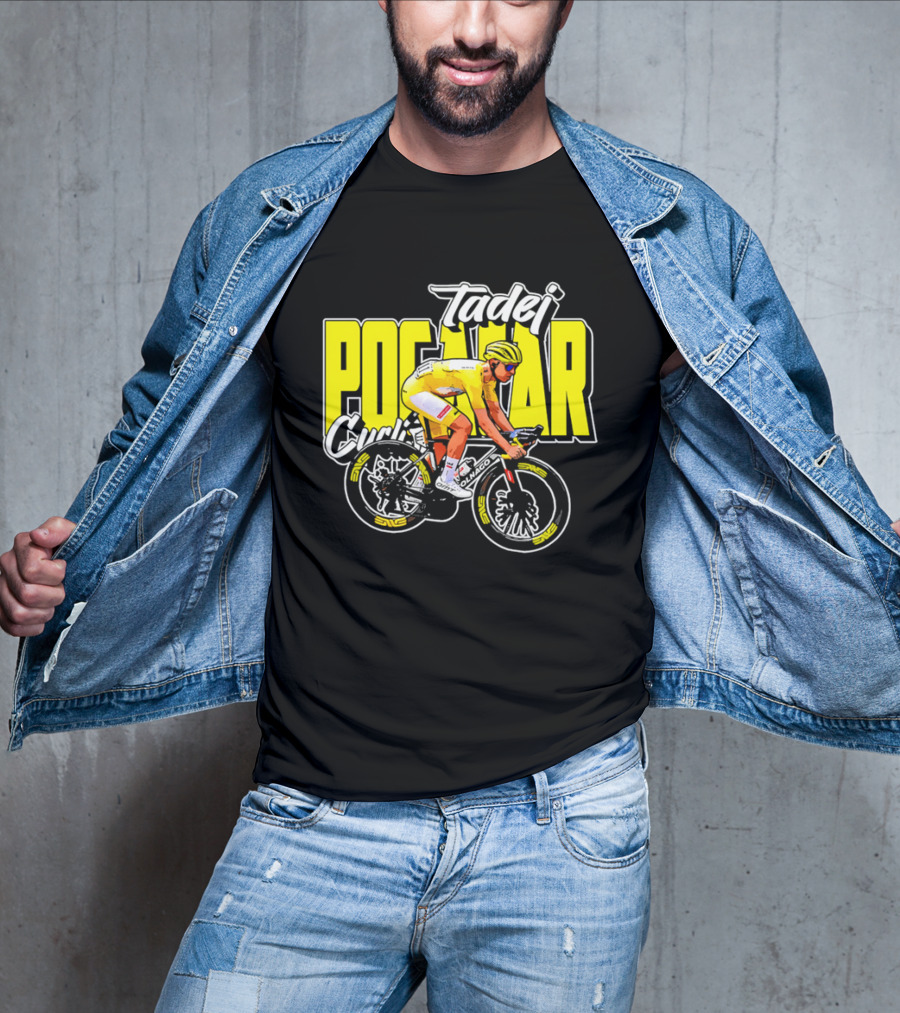 Tadej Pogacar Cycling Yellow Jersey Race Champion T-Shirt